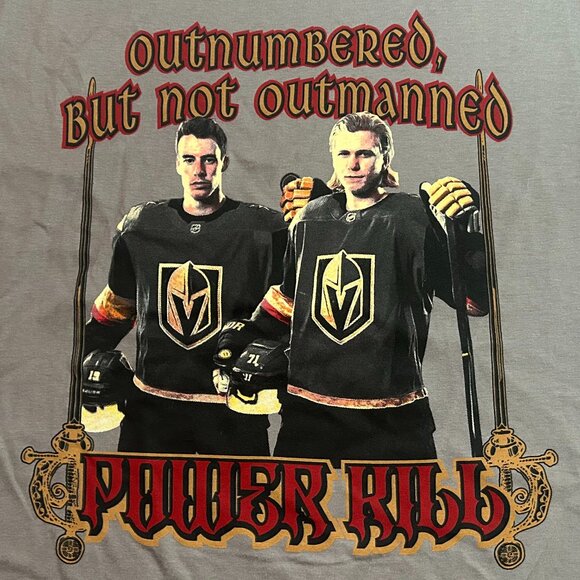 Vegas Golden Knights (VGK) Power Kill - William Karlsson & Reilly Smith T-Shirts - Picture 1 of 3